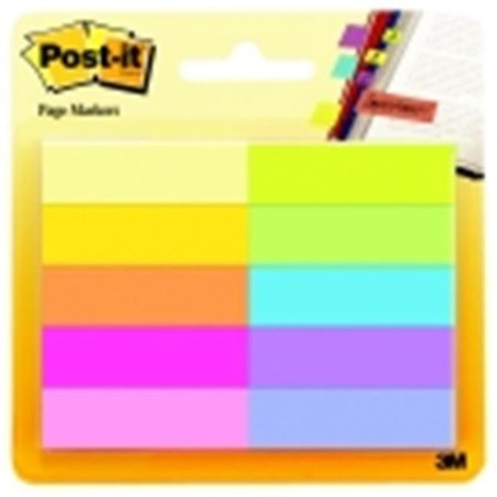 POST-IT Sticky note Page Markers - Assorted Ultra Bright Colors; Pack 10 1466602